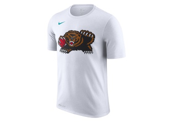 NIKE NBA MEMPHIS GRIZZLIES CLASSIC LOGO DRI-FIT TEE WHITE