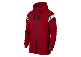 NIKE AIR JORDAN JUMPMAN AIR HBR HOODIE GYM RED
