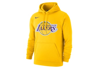 NIKE NBA LOS ANGELES LAKERS LOGO FLEECE HOODIE AMARILLO