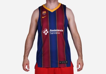 NIKE FC BARCELONA HOME REPLICA BASKETBALL JERSEY ROYAL BLUE
