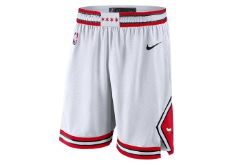 NIKE NBA CHICAGO BULLS SWINGMAN HOME SHORTS WHITE