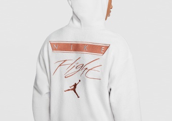 NIKE AIR JORDAN FLIGHT PULLOVER HOODIE PLATINUM TINT