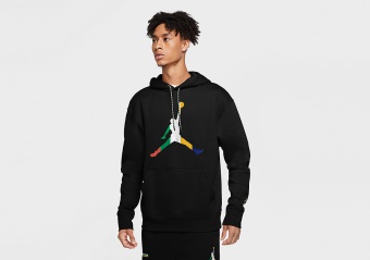NIKE AIR JORDAN SPORT DNA HBR FLEECE PULLOVER HOODIE BLACK