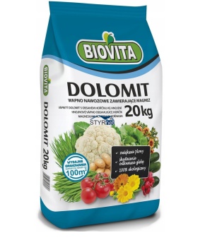 DOLOMIT BIOVITA WAPNO Z MAGNEZEM NA TRAWNIK 20kg