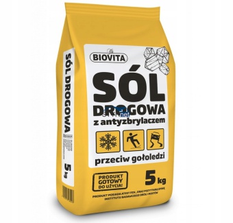 SÓL DROGOWA BIOVITA NA ŚNIEG LÓD Z ANTYZBRYLACZEM 5KG