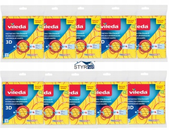 VILEDA ŚCIERECZKA UNIWERSALNA 2+1 GRATIS Z JONAMI SREBRA ZESTAW 10 SZTUK