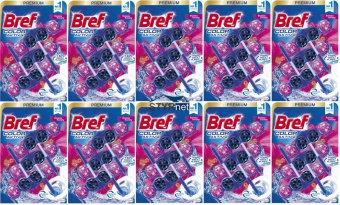 Kostka do WC Świeże Kwiaty 3x50 g Color Active BREF 10 sztuk