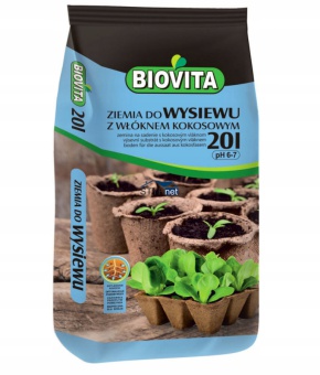 ZIEMIA BIOVITA DO WYSIEWU Z WŁÓKNEM KOKOSOWYM PODŁOŻE 20L