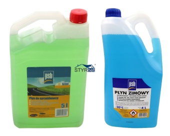 PSB PŁYN DO SPRYSKIWACZY DO SZYB i REFLEKTORÓW ZIMOWY 4L + LETNI 5L