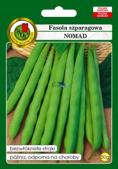 FASOLA SZPARAGOWA ZIELONA KARŁOWA NOMAD 50G PNOS