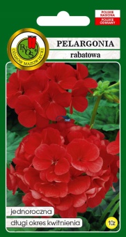 PELARGONIA RABATOWA F1 CZERWONA 10Z NASIONA PNOS