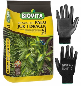 BIOVITA ZIEMIA DO PALM JUKI 5L VERTO RĘKAWICE OGRODOWE