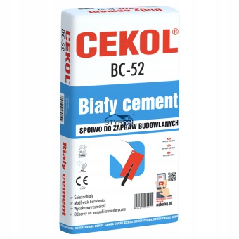 CEKOL CEMENT PORTLANDZKI BIAŁY 52,5R 5KG BIAŁY