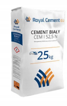 ROYAL CEMENT CEM I 52,5R BIAŁY 25 KG