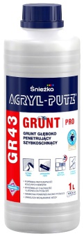 ŚNIEŻKA GRUNT GŁĘBOKO PENETRUJĄCY ACRYL PUTZ PRO GR43 1L