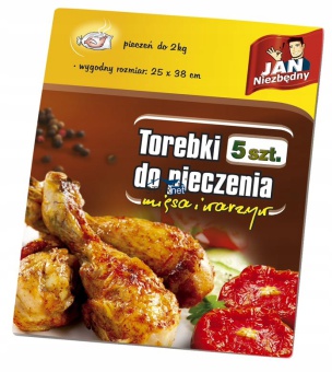 JAN NIEZBĘDNY TOREBKI DO PIECZENIA 25x38cm 5 sztuk 
