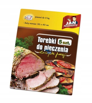 JAN NIEZBĘDNY TOREBKI DO PIECZENIA 35x43cm 5 sztuk 