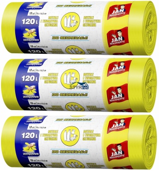 JAN NIEZBĘDNY WORKI DO SEGREGACJI PLASTIKU 120L 30 SZTUK