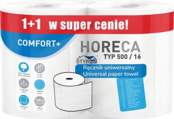 HORECA COMFORT+ RĘCZNIK PAPIEROWY 500/16 2 ROLKI