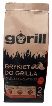 GORILL BRYKIET DO GRILLA Z WĘGLA DRZEWNEGO TRANS-PAL 2KG
