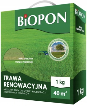 BIOPON TRAWA NASIONA TRAWY RENOWACYJNA GĘSTA 1kg