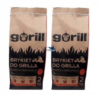 GORILL BRYKIET DO GRILA 2KG ZESTAW 2 SZTUKI