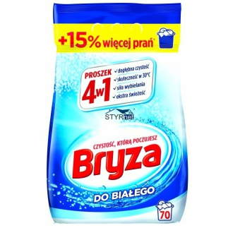 BRYZA PROSZEK DO PRANIA BIAŁEGO WHITE 4,55kg BIEL