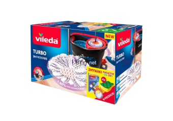 VILEDA MOP OBROTOWY TURBO 3W1 + 4 ZMYWAKI