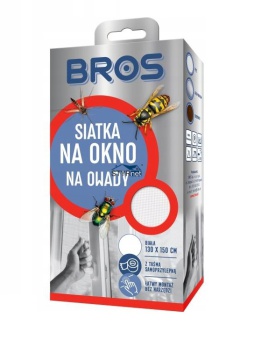 BROS SIATKA NA OKNO BIAŁA NA OWADY 130 x 150