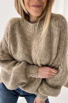 Sweter wool blend Fluffy cookie