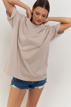 Oversize T-shirt Cotton beige