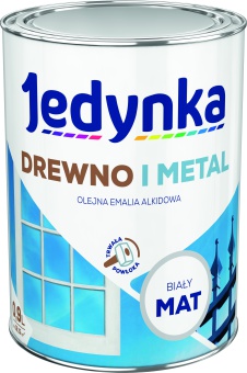 Jedynka Drewno i Metal Mat Biały 