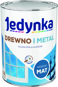 Jedynka Drewno i Metal Mat Niebieski