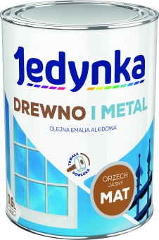 Jedynka Drewno i Metal Mat Orzech Jasny