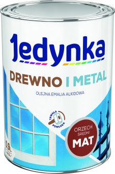 Jedynka Drewno i Metal Mat Orzech Średni 