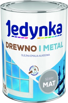 Jedynka Drewno i Metal Mat Szary