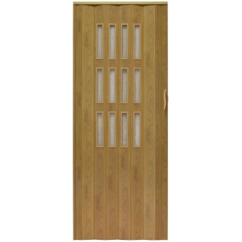 Drzwi harmonijkowe 001S JASNY DĄB MAT G - 100 cm