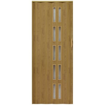 Drzwi harmonijkowe 005S JASNY DĄB MAT G - 80 cm