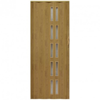 Drzwi harmonijkowe 005S JASNY DĄB MAT G - 100 cm