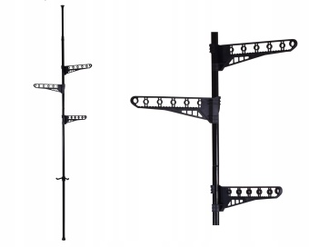 Wieszak stojący teleskopowy czarny