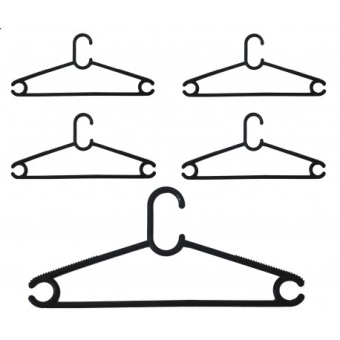 Wieszak plastikowy komplet 5 szt